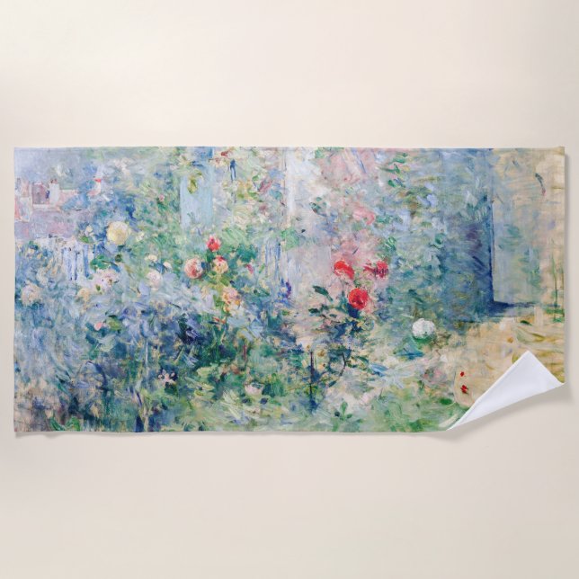 Berthe Morisot - The Garden at Bougival Beach Towel (Front)