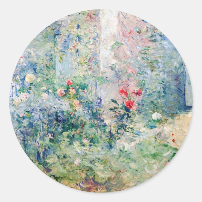 Berthe Morisot - The Garden at Bougival Classic Round Sticker (Front)
