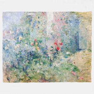 Berthe Morisot - The Garden at Bougival Fleece Blanket