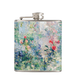 Berthe Morisot - The Garden at Bougival Hip Flask