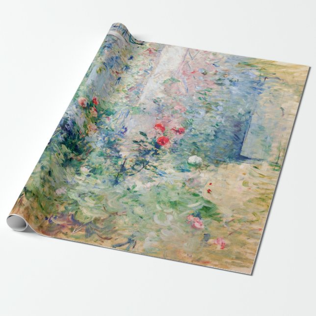 Berthe Morisot - The Garden at Bougival Wrapping Paper (Unrolled)