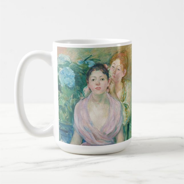 Berthe Morisot - The Horstensia / The Two Sisters Coffee Mug (Left)
