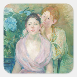 Berthe Morisot - The Horstensia / The Two Sisters Square Sticker