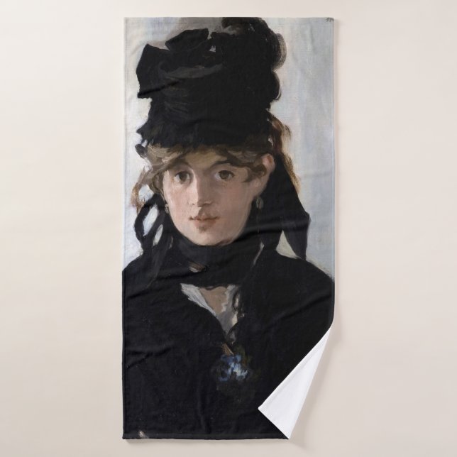 Berthe Morisot With a Bouquet of Violets, Manet Bath Towel (Bath Towel)