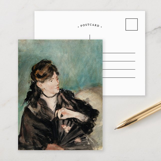 Berthe Morisot with a Fan | Édouard Manet Postcard (Creator Uploaded)