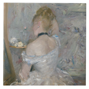 Berthe Morisot - Woman at Her Toilette Ceramic Tile