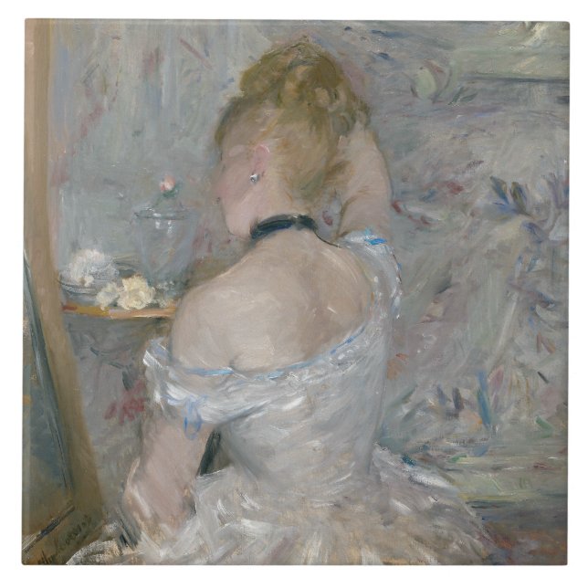 Berthe Morisot - Woman at Her Toilette Ceramic Tile (Front)