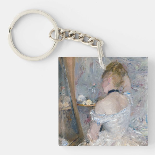 Berthe Morisot - Woman at Her Toilette Key Ring (Front)