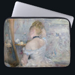 Berthe Morisot - Woman at Her Toilette Laptop Sleeve<br><div class="desc">Woman at Her Toilette / Lady at Her Toilette / Young Woman at the Mirror / Femme à sa toilette - Berthe Morisot,  1880</div>