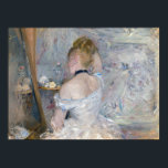 Berthe Morisot - Woman at Her Toilette Poster<br><div class="desc">Woman at Her Toilette / Lady at Her Toilette / Young Woman at the Mirror / Femme à sa toilette - Berthe Morisot,  1880</div>
