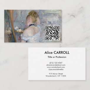 Berthe Morisot - Woman at Her Toilette - QR Code Business Card