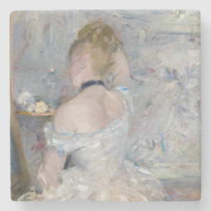 Berthe Morisot - Woman at Her Toilette Stone Coaster