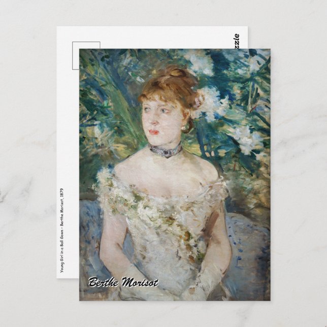 Berthe Morisot - Young Girl in a Ball Gown Postcard (Front/Back)