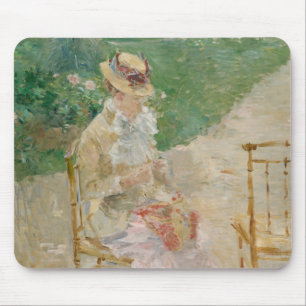 Berthe Morisot - Young Woman Knitting Mouse Pad