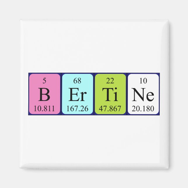 Bertine periodic table name magnet (Front)