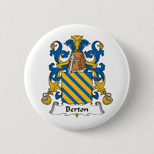 Berton Family Crest 6 Cm Round Badge
