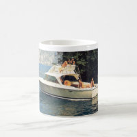 Bertram Boats Retro Coffee Mug Cup Ceramic