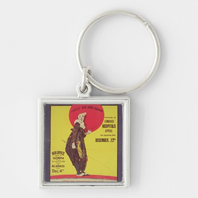 Bertram Mills circus poster Key Ring (Front)