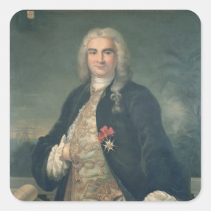 Bertrand-Francois Mahe de la Bourdonnais Square Sticker