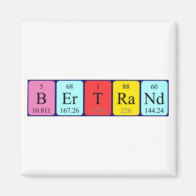 Bertrand periodic table name magnet (Front)