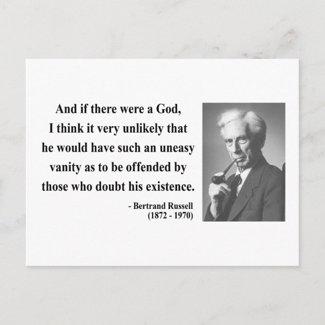Bertrand Russell Quote 3b Postcard (Front)