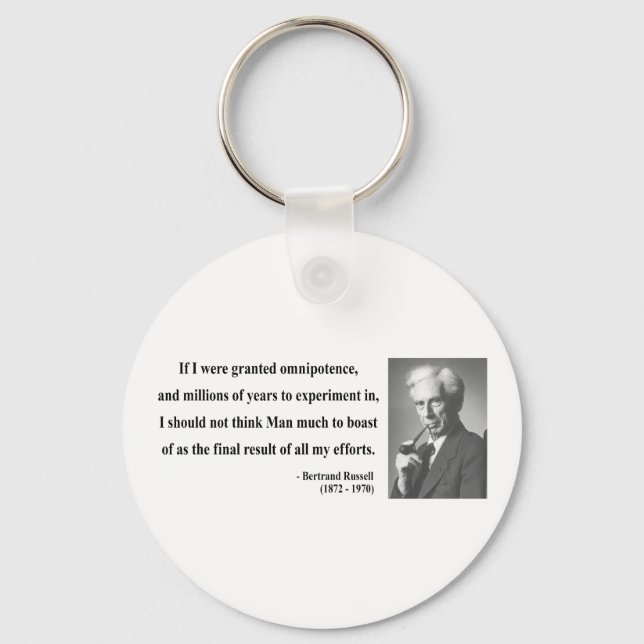Bertrand Russell Quote 4b Key Ring (Front)