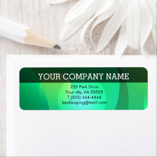 Berufliches Geschäft der grünen Smaragdinitialen Return Address Label