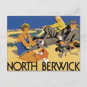 Berwick, Scotland Vintage travel poster Postcard