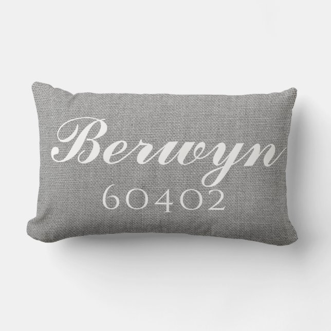 Berwyn, Illinois Zip Code Lumbar Cushion (Front)