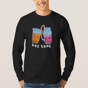 Bes teas Besties Bubble Tea Cups Cute Happy T-Shirt
