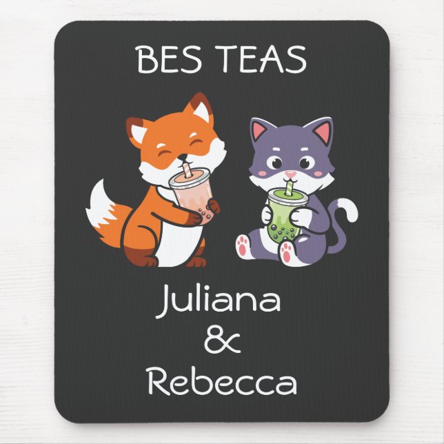 Bes Teas Boba Bubble Tea Mouse Pad (Front)