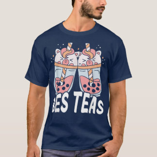 Bes Teas Kawaii Boba Tea Friends Bubble Tapioca Te T-Shirt