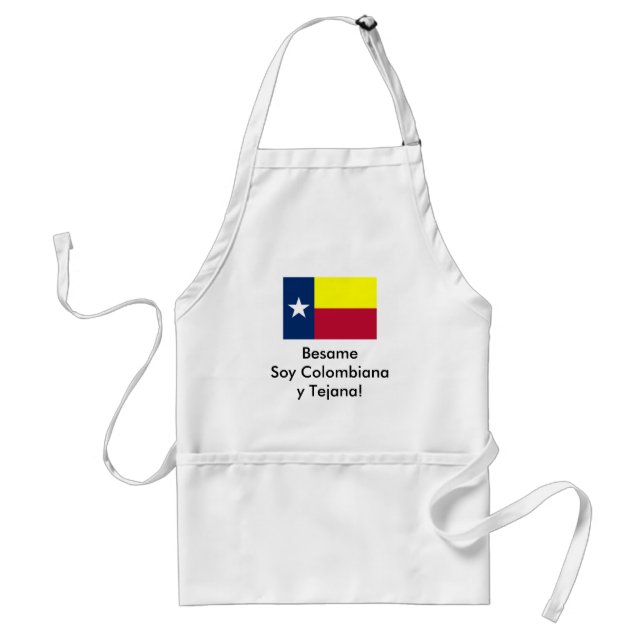Besame Soy Colombiana y Tejana! Standard Apron (Front)