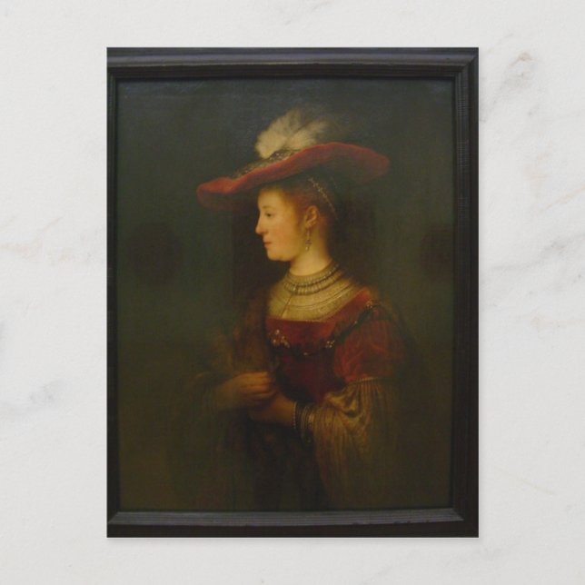 Beschreibung: Rembrandt, Saskia von Uylenburgh im  Postcard (Front)