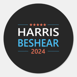 Beshear 2024 For President Patriotic Kamala Democr Classic Round Sticker