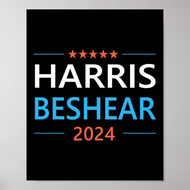 Beshear 2024 For President Patriotic Kamala Democr Poster (Front)