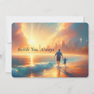 Beside You Always Flat Card - Personalised Keepsak