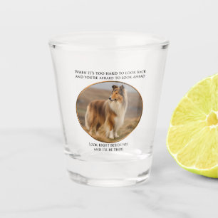 Beside You Collie Shot Glass