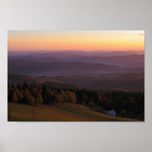 Beskid Wyspowy sunrise Poster (Front)