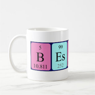 Besnik periodic table name mug