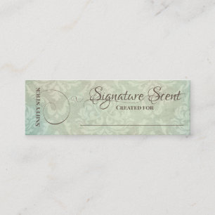 Bespoke fragrance personal scent sniff note mix mini business card