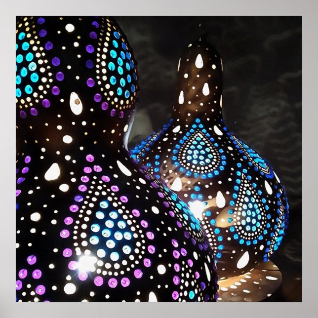 Bespoke Gourd Turkish Lanterns Poster (Front)