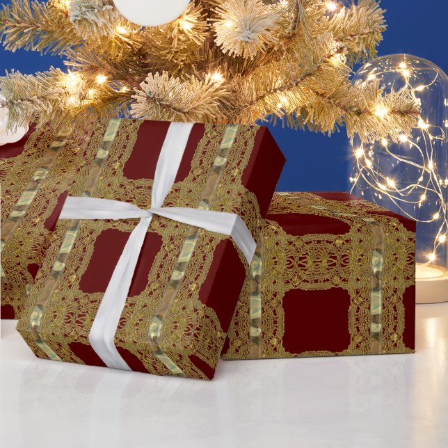 Bessbrook Laycee Elegant Holiday Romantic Wrapping Paper (Holidays)