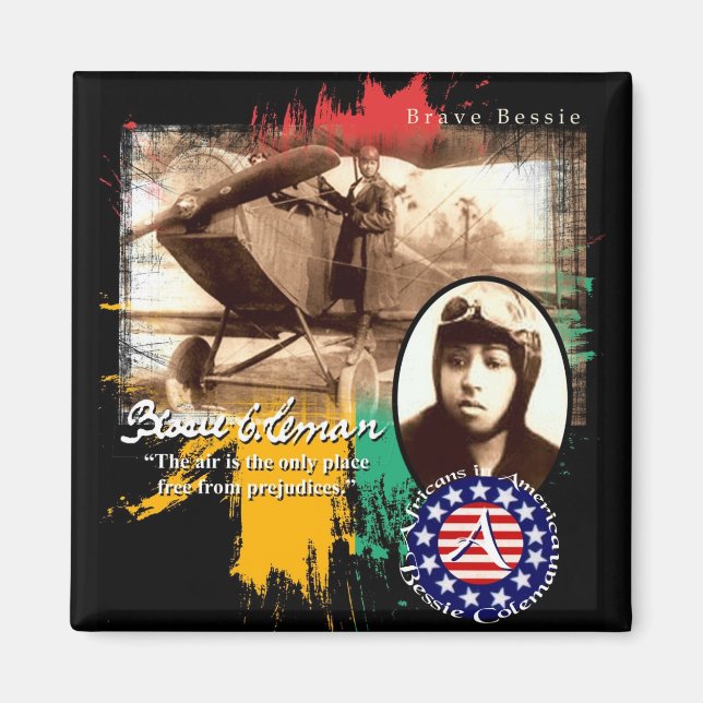 bessie coleman magnet (Front)