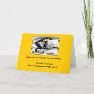 Bessie Coleman quote card