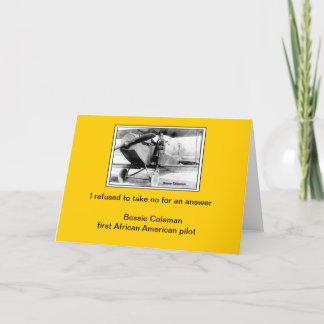 Bessie Coleman quote card