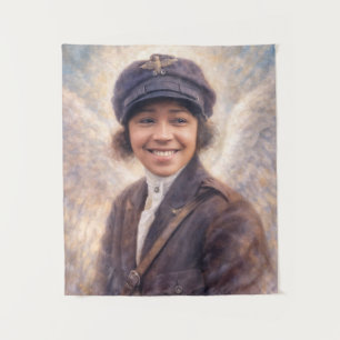Bessie Coleman With Wings Painting Tapestry