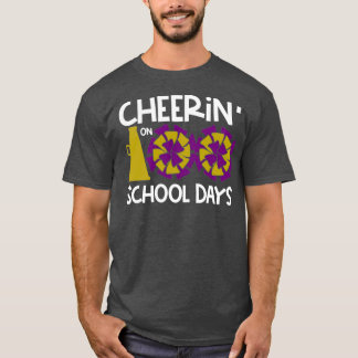 Best 100th Day of School Cheerleader Cheering on 1 T-Shirt