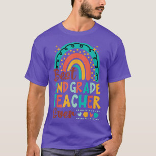 Best 2nd Grade Teacher Back To School Rainbow T-Sh T-Shirt