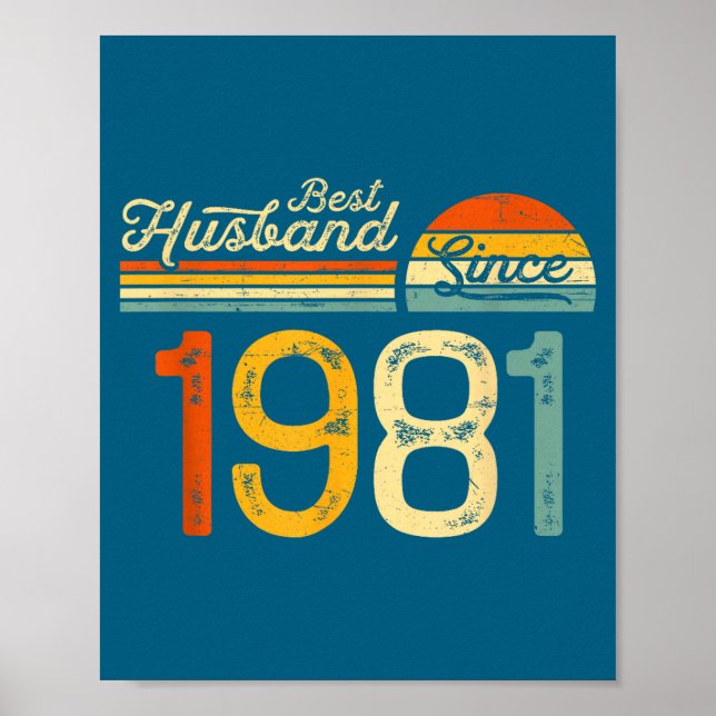 Best 45th Wedding Anniversary Husband Since Poster (Front)
